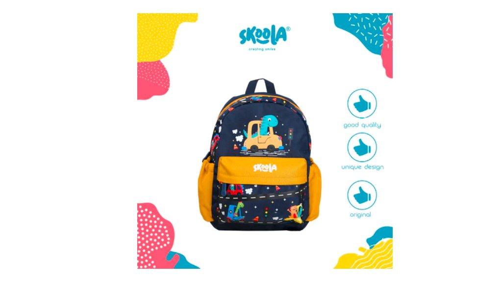 Skoola Tas Sekolah Anak TK Laki - Laki Ransel Dino - Vinzel