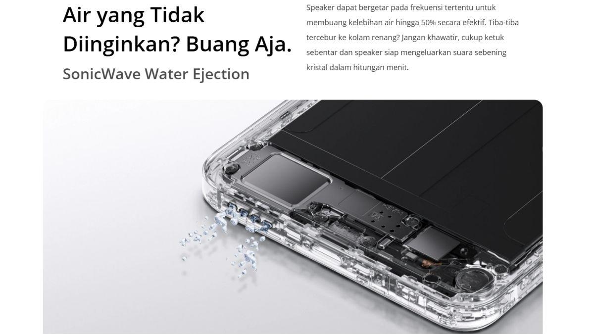 SonicWave Water Ejection di realme C75