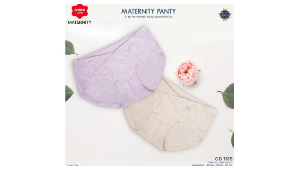 Sorex Cd Hamil Wanita Mini Katun Salur Maternity Panty CD 1139 Freesize
