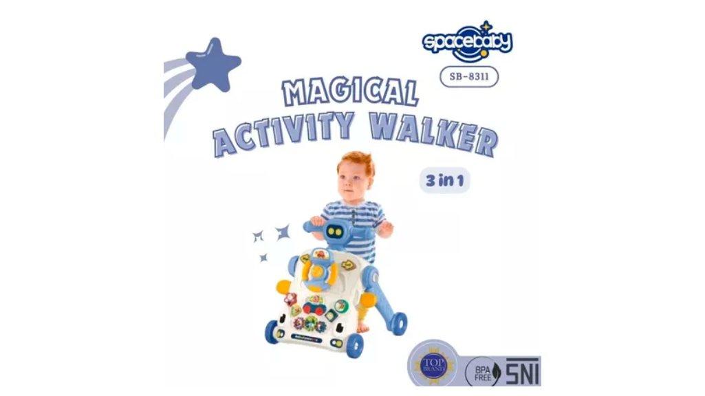 Spacebaby My Circus Push Walker 3in1
