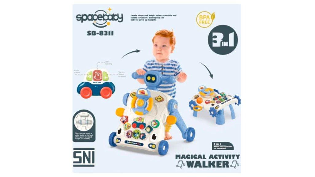 Spacebaby My Circus Push Walker 3in1