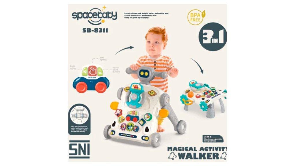 Spacebaby My Circus Push Walker 3in1