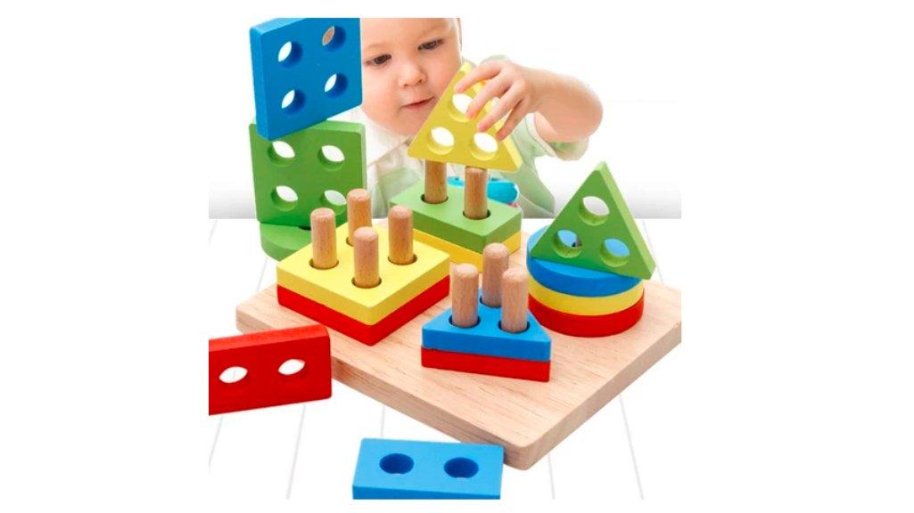 Square Basic Shape Geometric Square Puzzle Bentuk 3d Pasak Geometri Puzzle Shape
