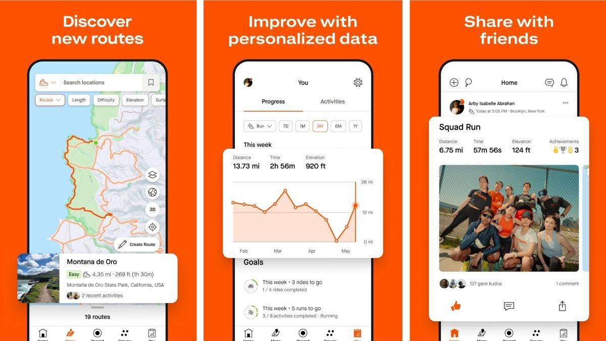 Aplikasi Strava: Run, Bike, Hike
