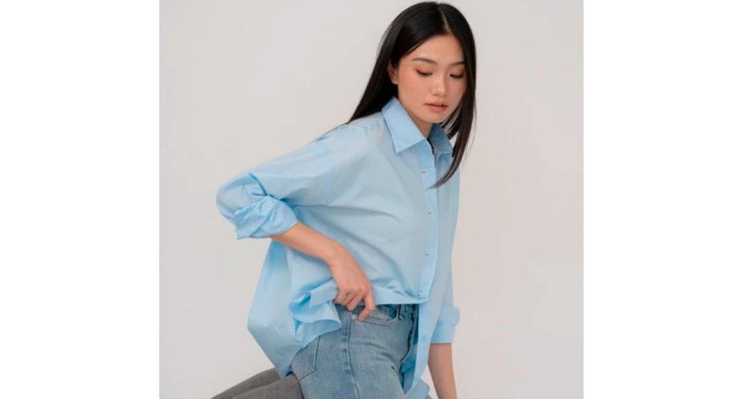 Sugi Label - BARUNA SHIRT Kemeja Oversize Kasual Wanita