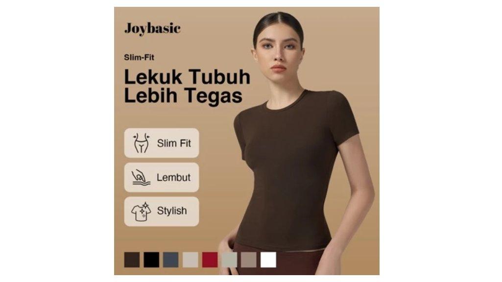  Joybasic All Day Fit Crew Neck Fitted T-shirt