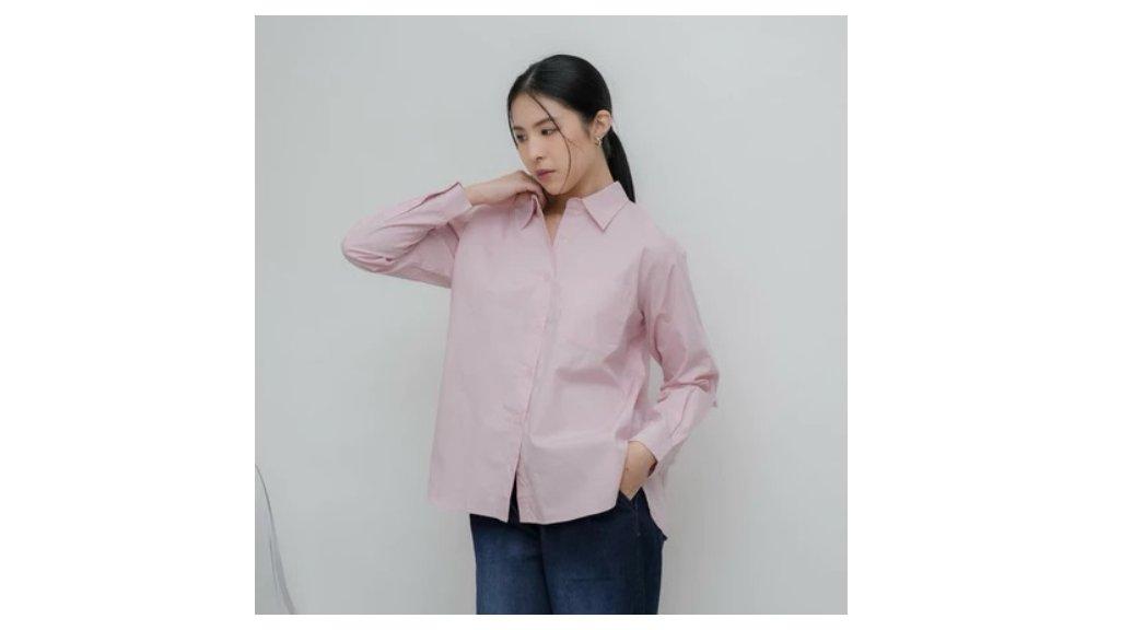 Sugi Label - Poplin Shirt Kemeja Kerja Katun Polos Adem