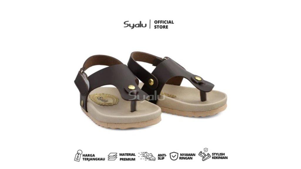 Syalu Sandal Capit Unisex Usia 1 2 Tahun CP Brown
