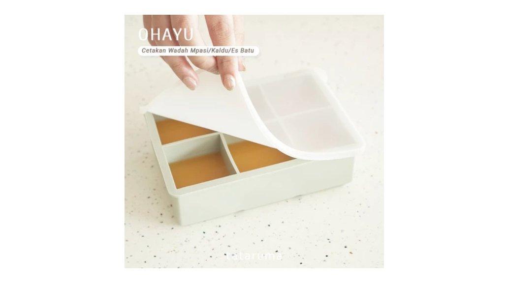 TATARUMA Ohayu - Cetakan Wadah MPASI/Kaldu/Es Batu BPA FREE Silicone Tahan Panas Dingin