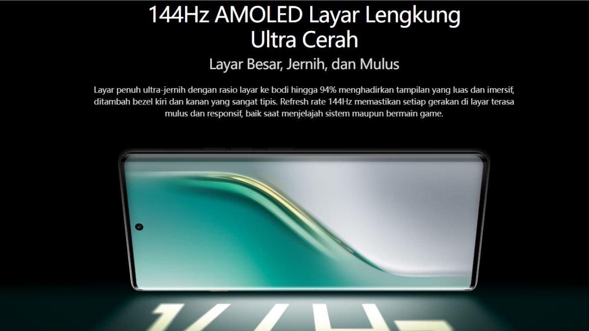 Ilustrasi layar TECNO CAMON 40 Pro 5G