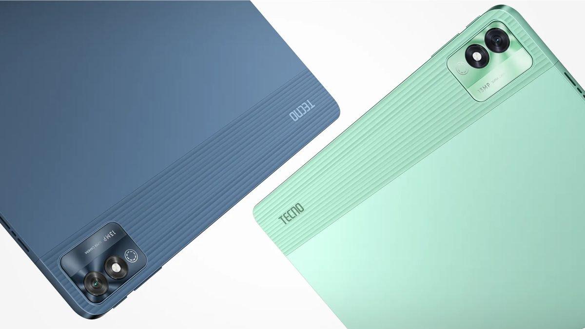 Ilustrasi desain bodi belakang TECNO MEGAPAD 11, tablet elegan di kelas Rp 2 jutaan