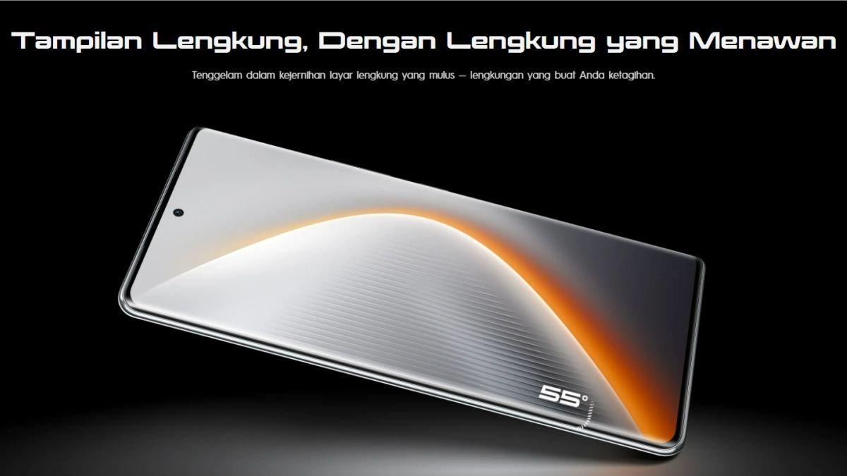 Ilustrasi layar TECNO POVA Curve 5G