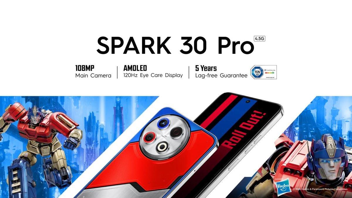 TECNO SPARK 30 Pro dalam edisi Transformers