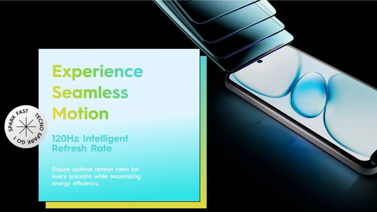 Ilustrasi layar 120 Hz di TECNO SPARK Go 1