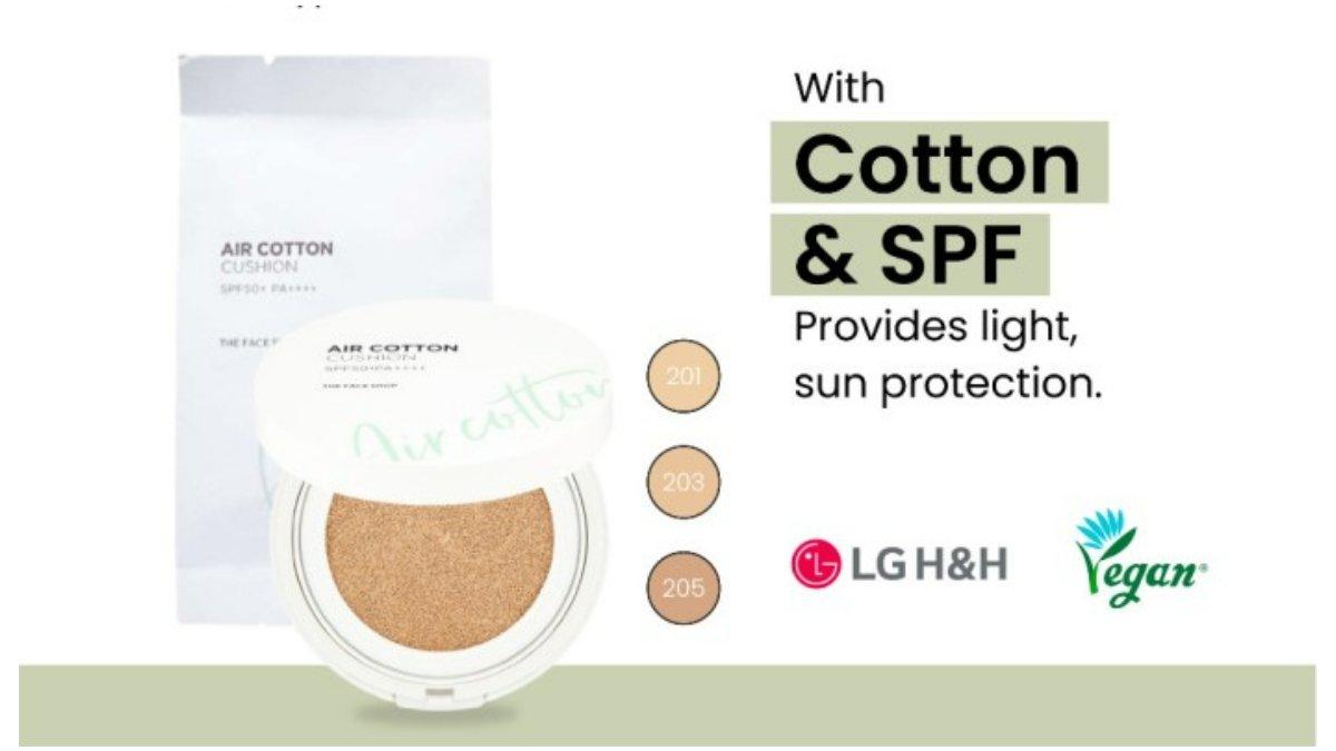 THE FACE SHOP Air Cotton Cushion SPF50+ PA++++