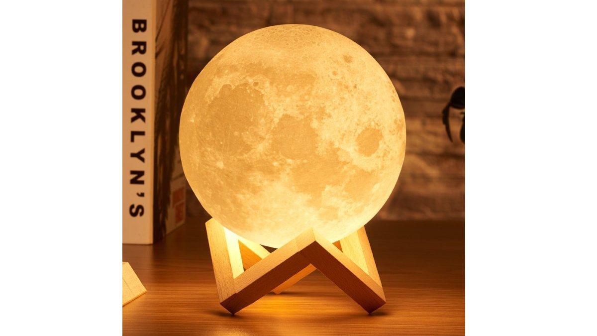 TaffLED Lampu Tidur 3D Printed Moon Night produk