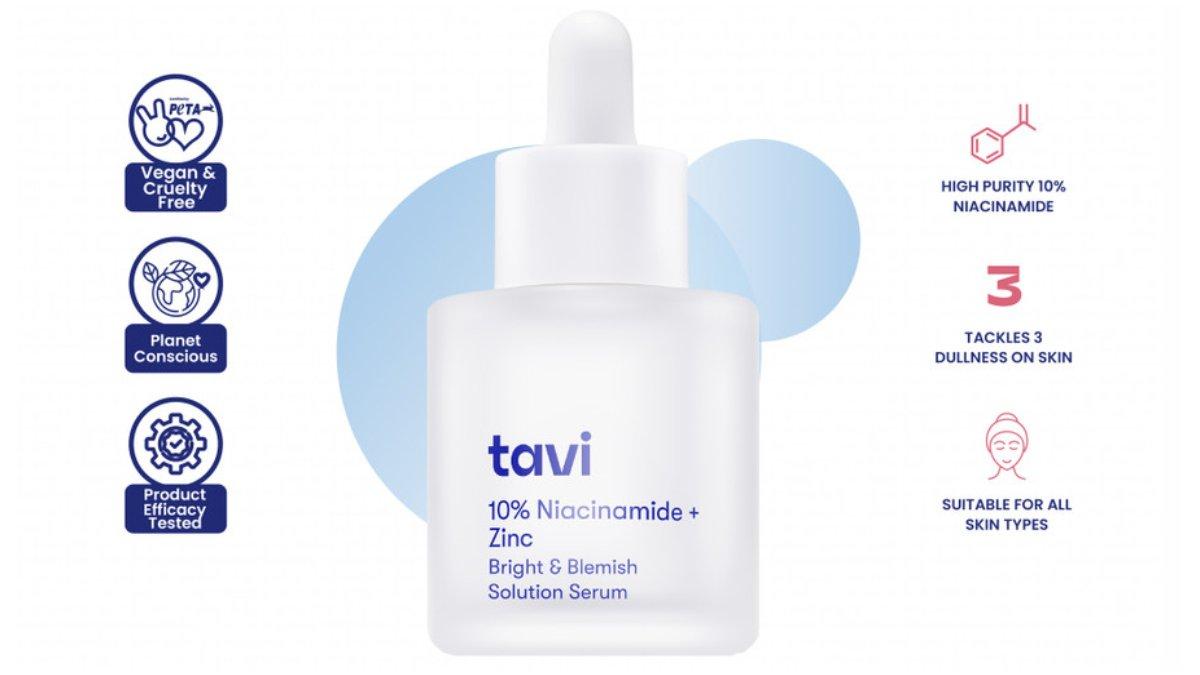 TAVI 10% Niacinamide + Zinc Bright & Blemish Solution Serum
