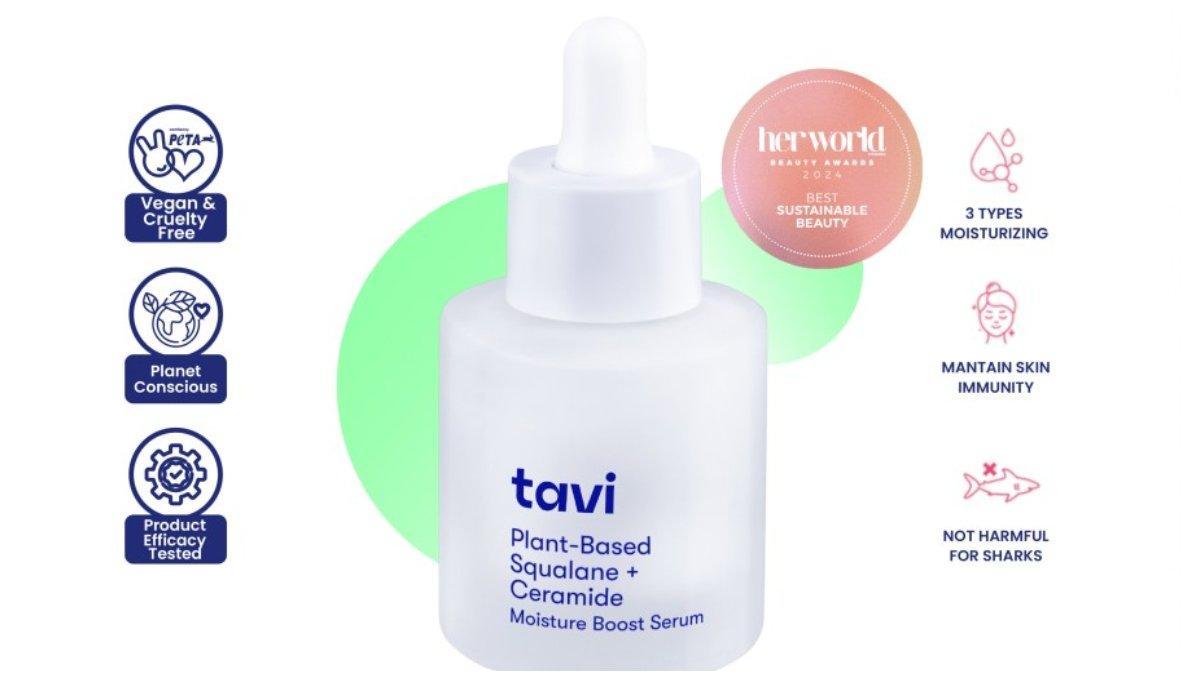 Tavi Plant-Based Squalane + Ceramide Moisture Boost Serum