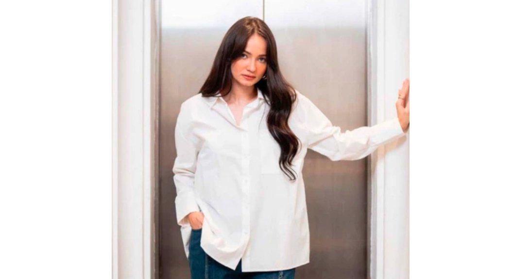 This Is April Atasan Wanita Lengan Panjang Chic ES Akira Shirt White and Black