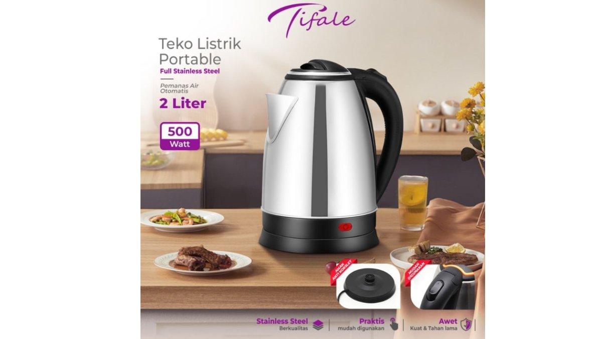 Tifale Teko Listrik 2 Liter Full Stainless Steel 