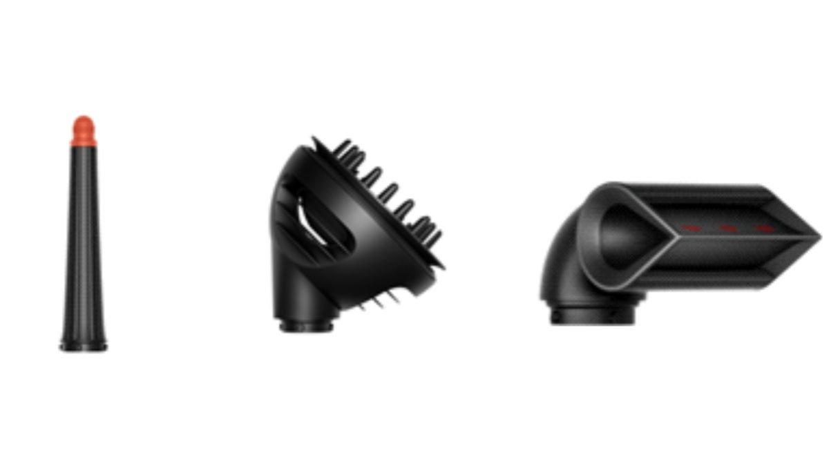 Ilustrasi tiga Attachment baru Dyson untuk lebih banyak gaya rambut