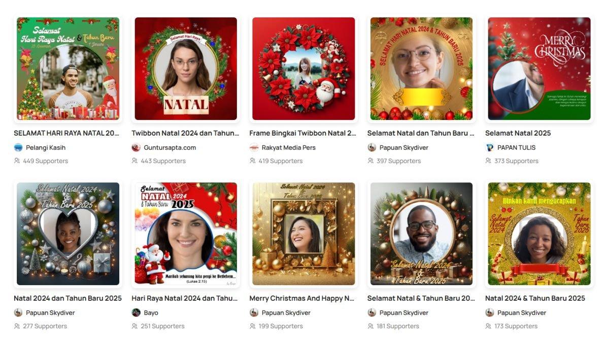 Daftar link twibbon Natal 2024 yang bisa dijadikan pilihan