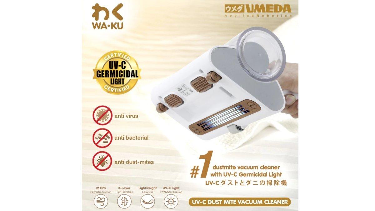 Umeda Waku UV-C Dustmite Vacuum Cleaner dengan daya hisap hingga 12000PA.