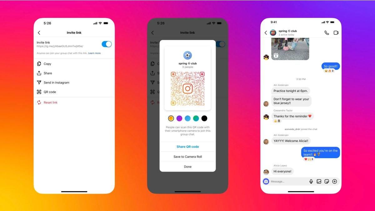 Undangan Kode QR Grup DM Instagram