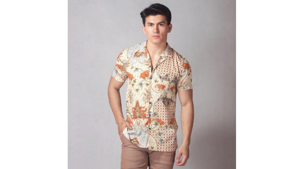 VENGOZ Kemeja Hawai Pria Slim Fit - Barong Printed Shirt