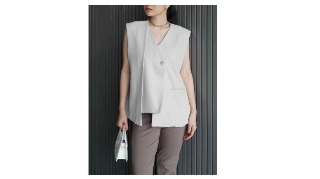 Vest Outer Rompi Wanita - Atasan Luaran Oversized