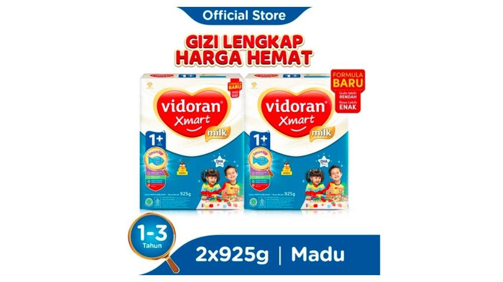Vidoran Xmart 1+ All Variant 925gr Susu Formula Pertumbuhan Anak 1-3 Tahun - 2 Box