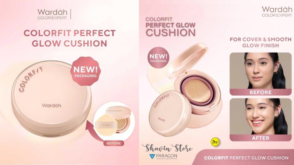 Wardah Colorfit Perfect Glow Cushion hadri dengan design packaging baru yang lebih baik (shopee.id)