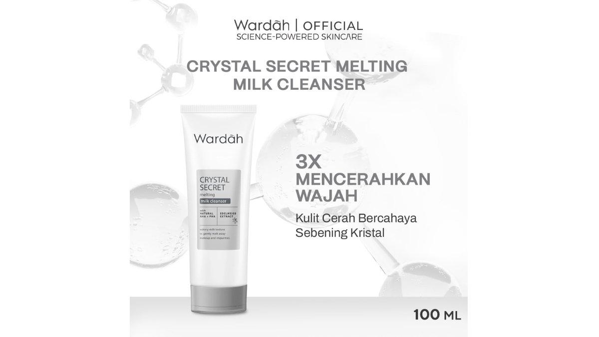 Wardah Crystal Secret Melting Milk Cleanser with Natural AHA+PHA