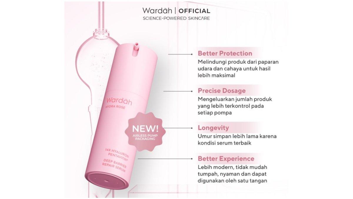 Wardah Hydra Rose 14X Hyaluronic Pentavitin Deep Barrier Repair Serum