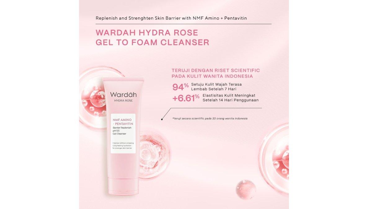 Wardah Hydra Rose Gel to Foam Cleanser