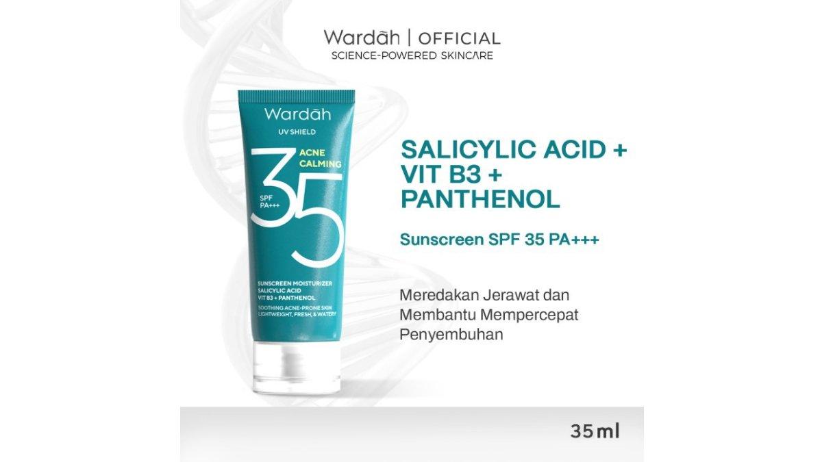 Wardah UV Shield Acne Calming Sunscreen Moisturizer SPF 35 PA+++