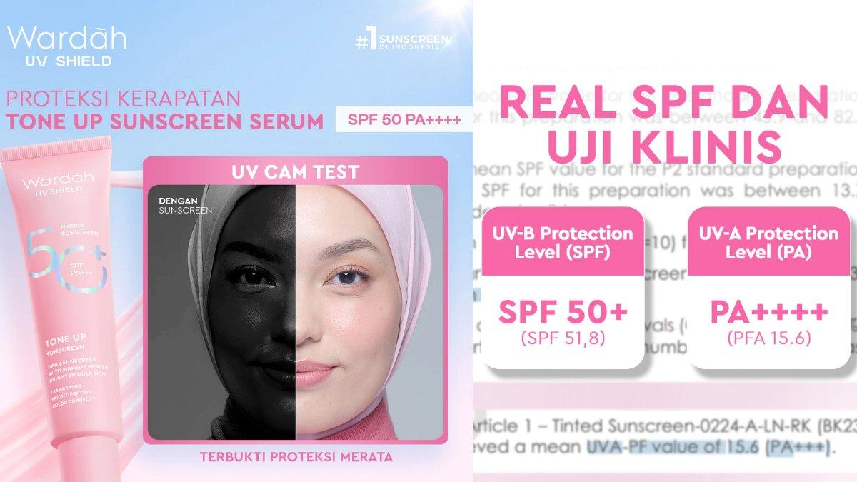 Wardah UV Shield Tone Up Sunscreen SPF 50+ PA+++