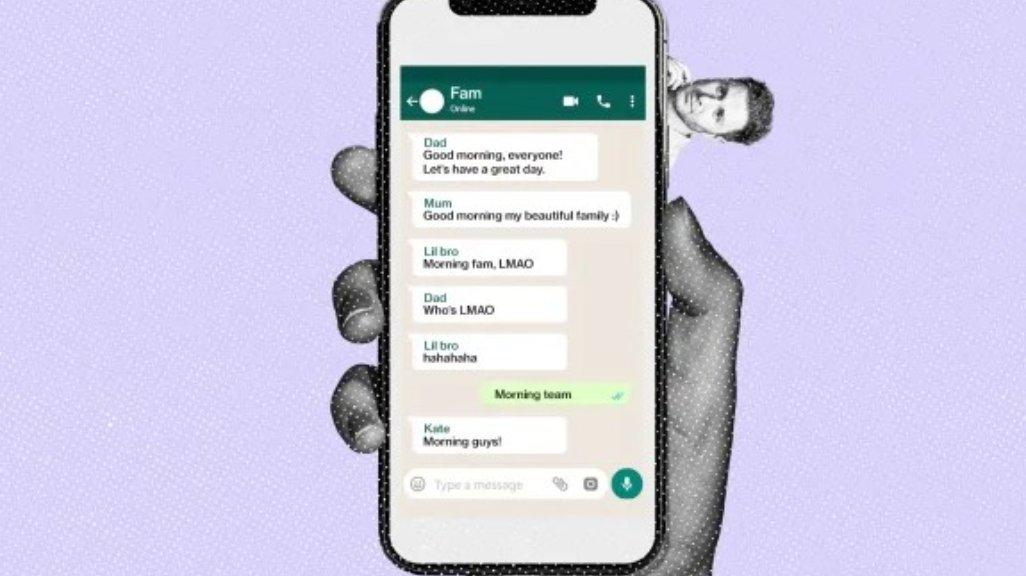 Tampilan WhatsApp grup, disini ada cache yang harus dibersihkan agar memori internal tidak cepat penuh