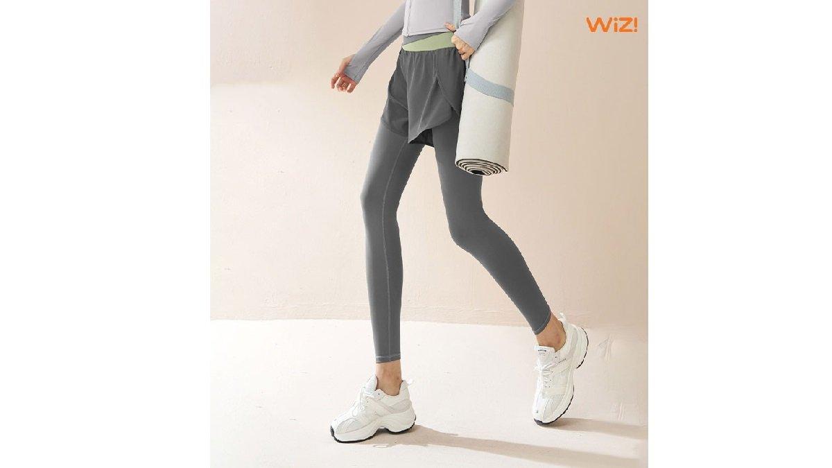 WiZi Legging Celana Rok Olahraga Wanita Skirt High Waist Sport Yoga Dwi Lapisan 2 in 1