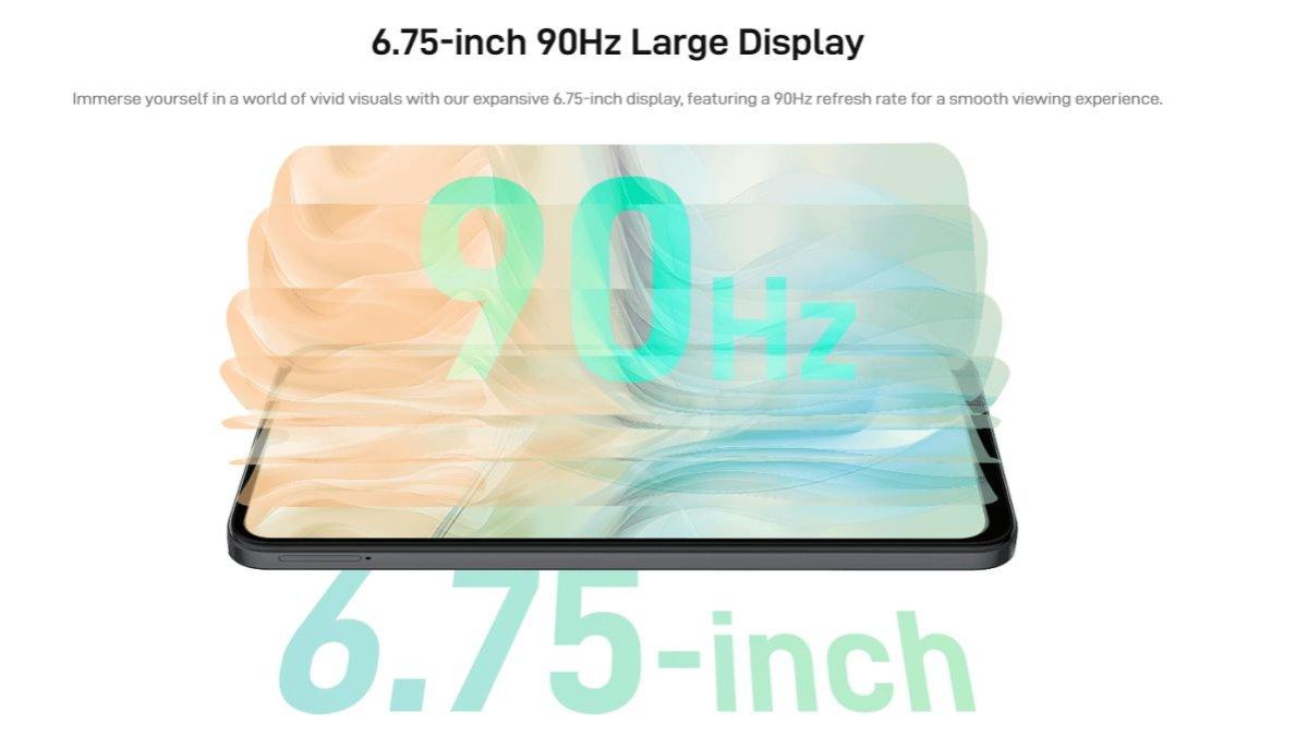 Ilustrasi layar luas ZTE Blade A35 yang didukung refresh rate 90 Hz