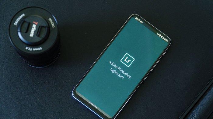 Ilustrasi aplikasi Adobe Lightroom untuk edit foto