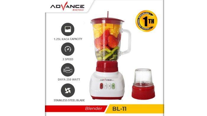 ADVANCE BL11 1.25 Liter Multifungsi Blender Kaca 2IN1
