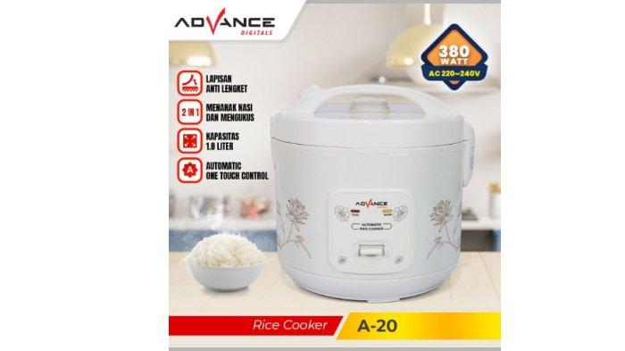 ADVANCE Rice Cooker A12/A20 hadir dengan lapisan anti lengket.