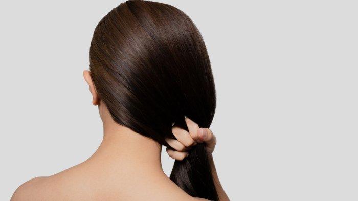 Ilustrasi rambut sehat karena menggunakan biji selasih.
