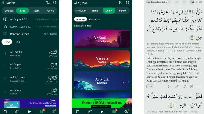 Tampilan baru fitur Al Quran di Muslim Pro