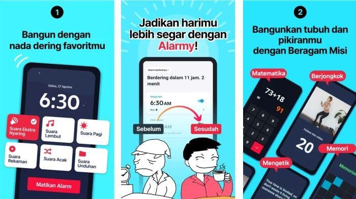 Aplikasi Alarmy bisa dipasang di HP Android