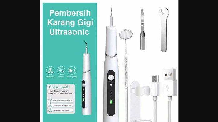 Alat Pembersih Karang Gigi Dental Scaling Sonic Elektrik 1 Set 3 Modes
