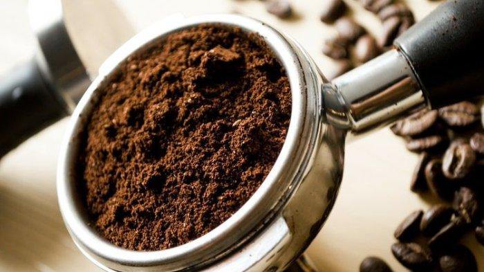 Ilustrasi ampas kopi yang bisa dimanfaatkan untuk mengatasi jamur pada tanaman secara mudah dan alami.