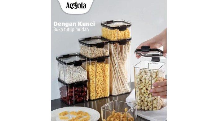 Angola Toples Makanan C90 Storage Jar dibekali dengan seal pengunci agar kualitas makanan terjaga.