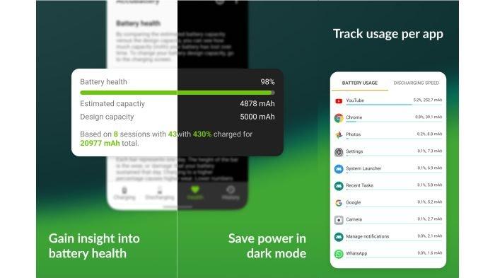 Aplikasi AccuBattery di HP bisa dipakai untuk mengecek kondisi battery health